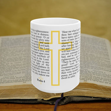 Psalm 4 Full Text - 15oz Coffee Mug